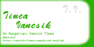 timea vancsik business card